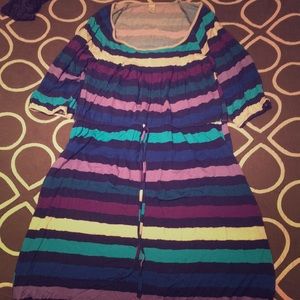 Striped, tie-waist, comfy dress